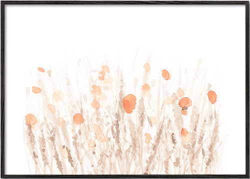 Botanische print met delicate gedroogde bloemen