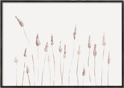 Botanische poster met tere wilde aren