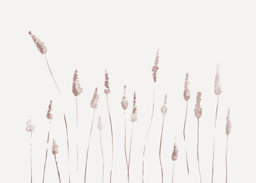 Botanische poster met tere wilde aren