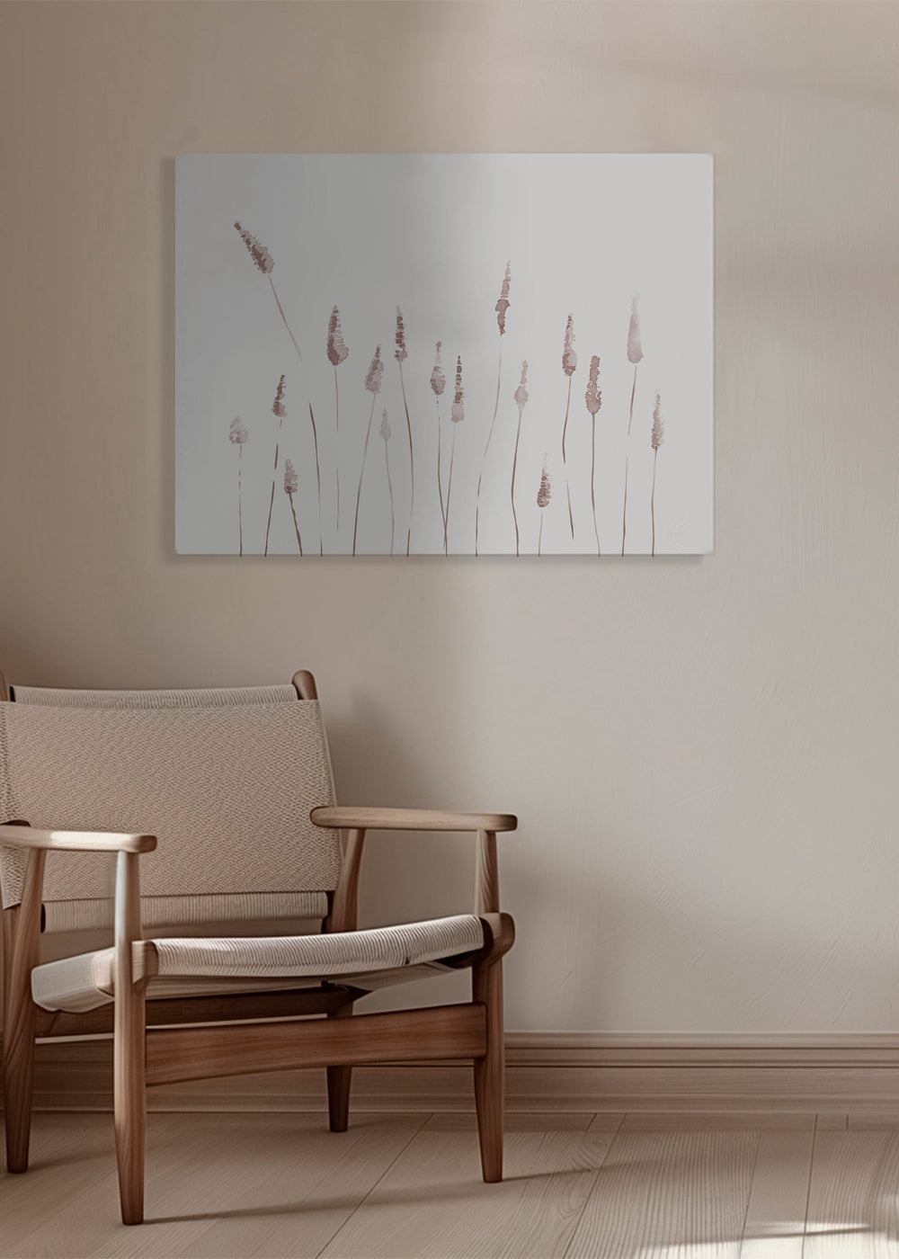 Botanische poster met tere wilde aren