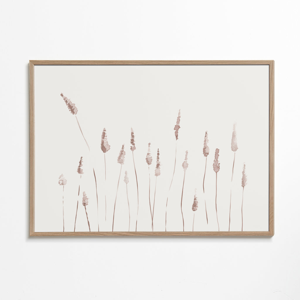 Botanische poster met tere wilde aren