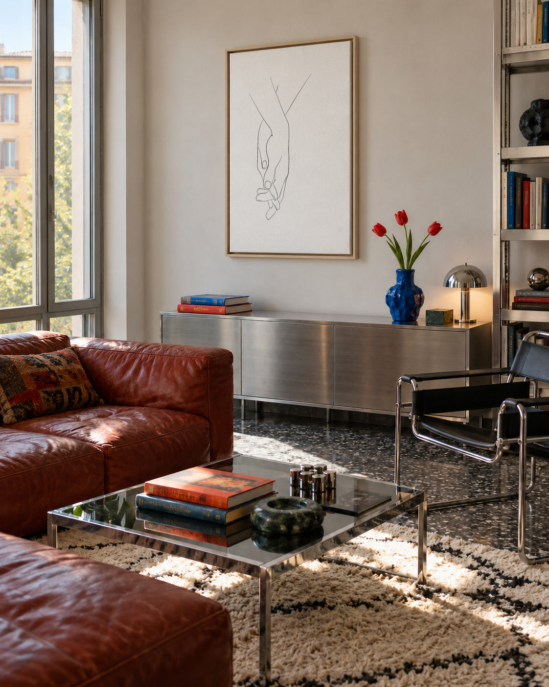 Hands - Walk with me - Framed canvas in an interior