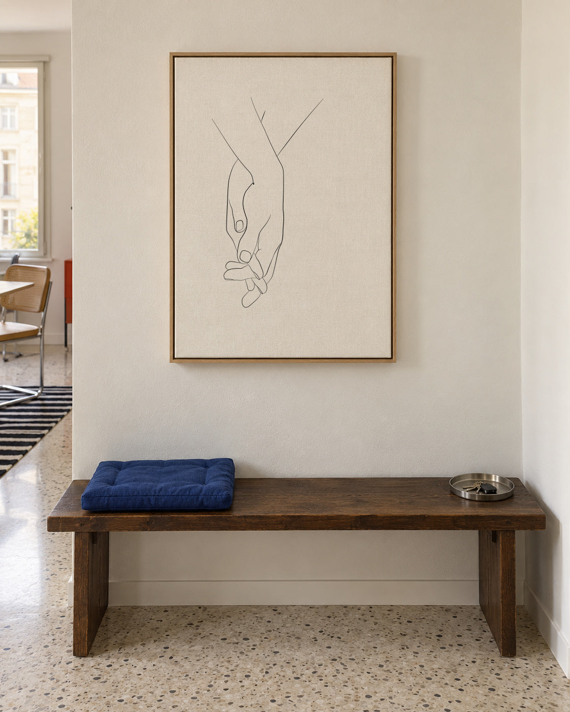 Hands - Walk with me - Framed canvas in an interior