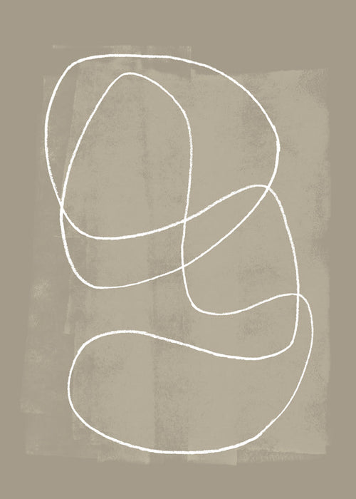 Minimalistisch kunstwerk met witte lijn