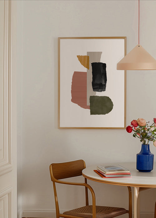 Abstract kunstwerk met textuurfragmenten