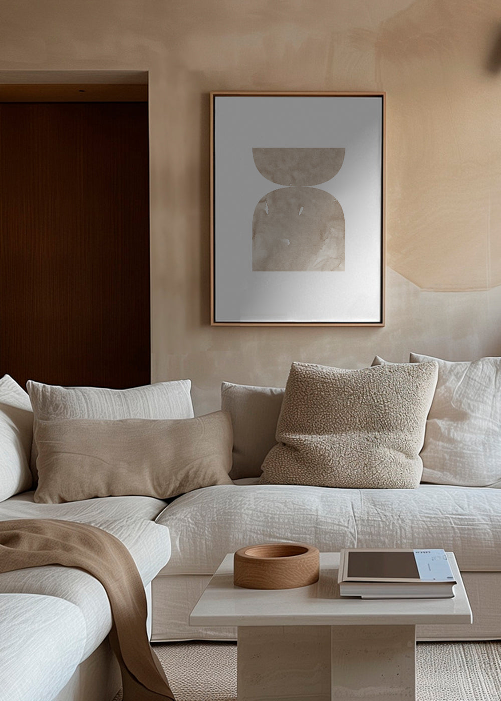 Watercolor shapes Nº1 - beige tones