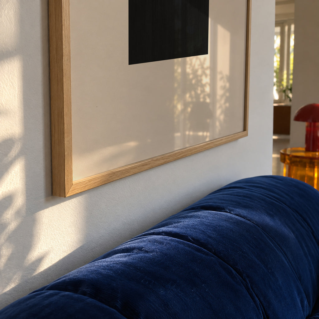 Geometric shapes Nº1 - rust & black - Framed poster detail