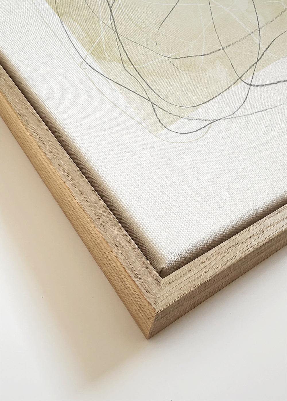 Abstract beige met lineaire streken