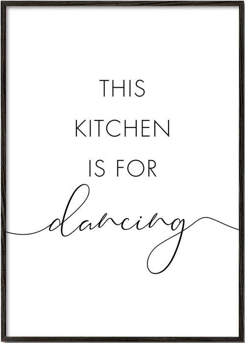Keuken kunst met typografische tekst en kalligrafische touch