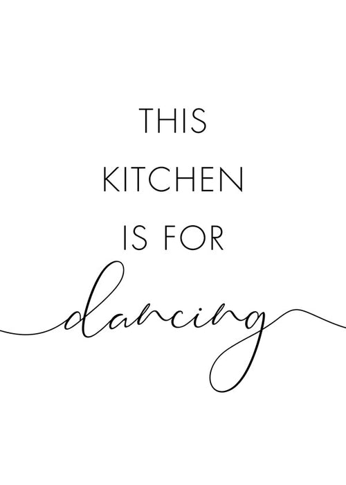 Keuken kunst met typografische tekst en kalligrafische touch