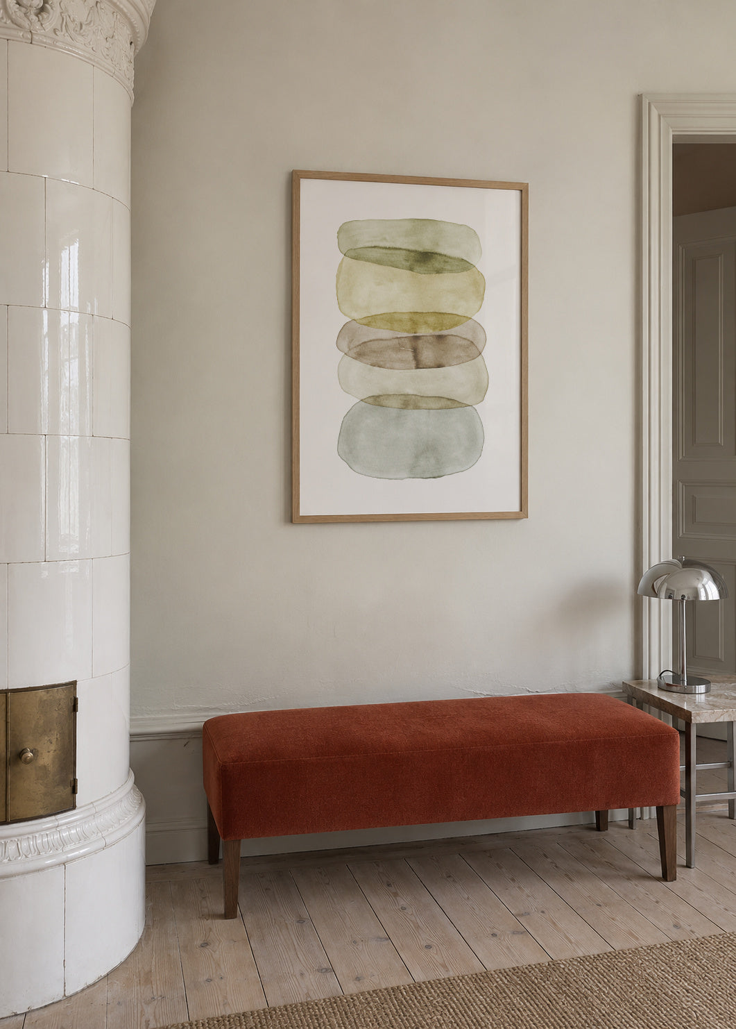 Watercolor abstraction 5 - Framed poster in an interior