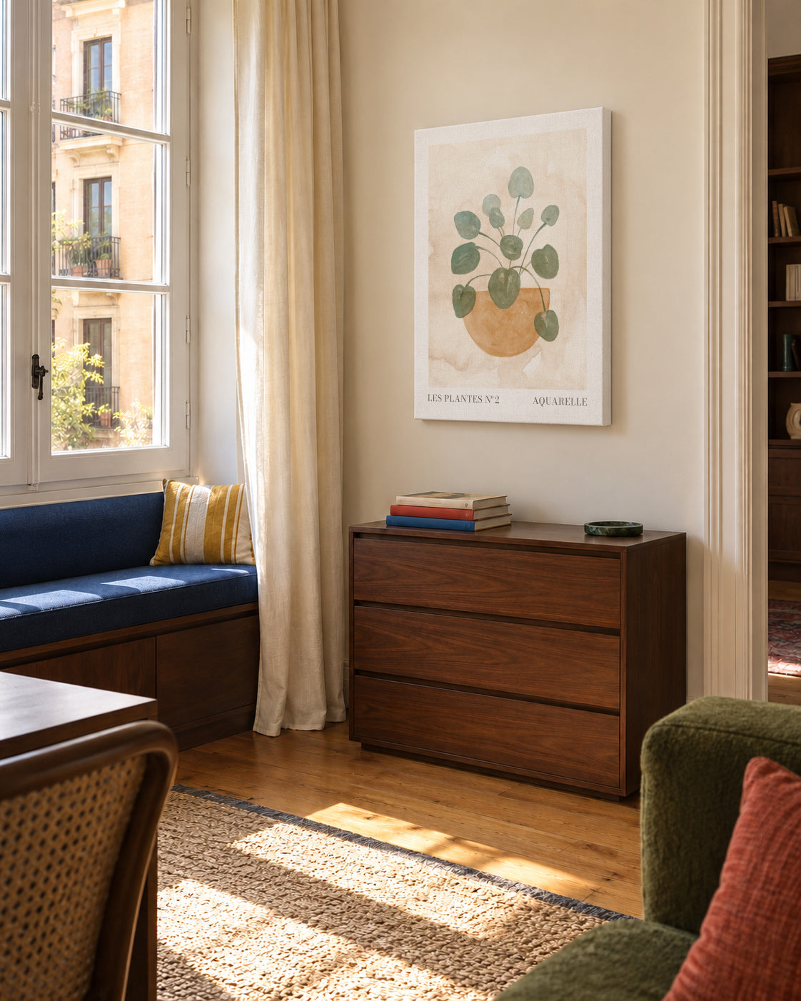 Les plantes Nº2 - Unframed canvas in an interior