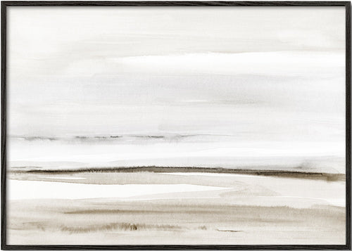 Landschapsposter in neutrale aquarel