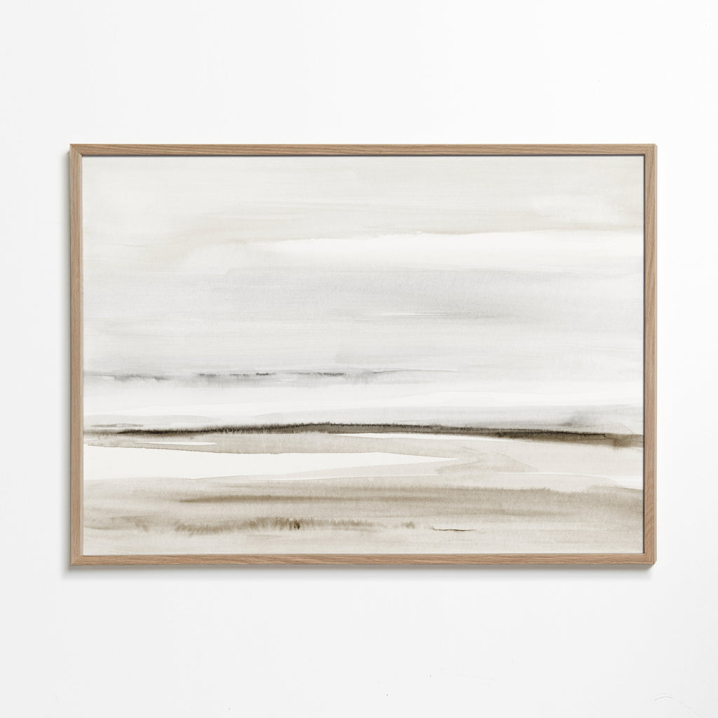 Landschapsposter in neutrale aquarel