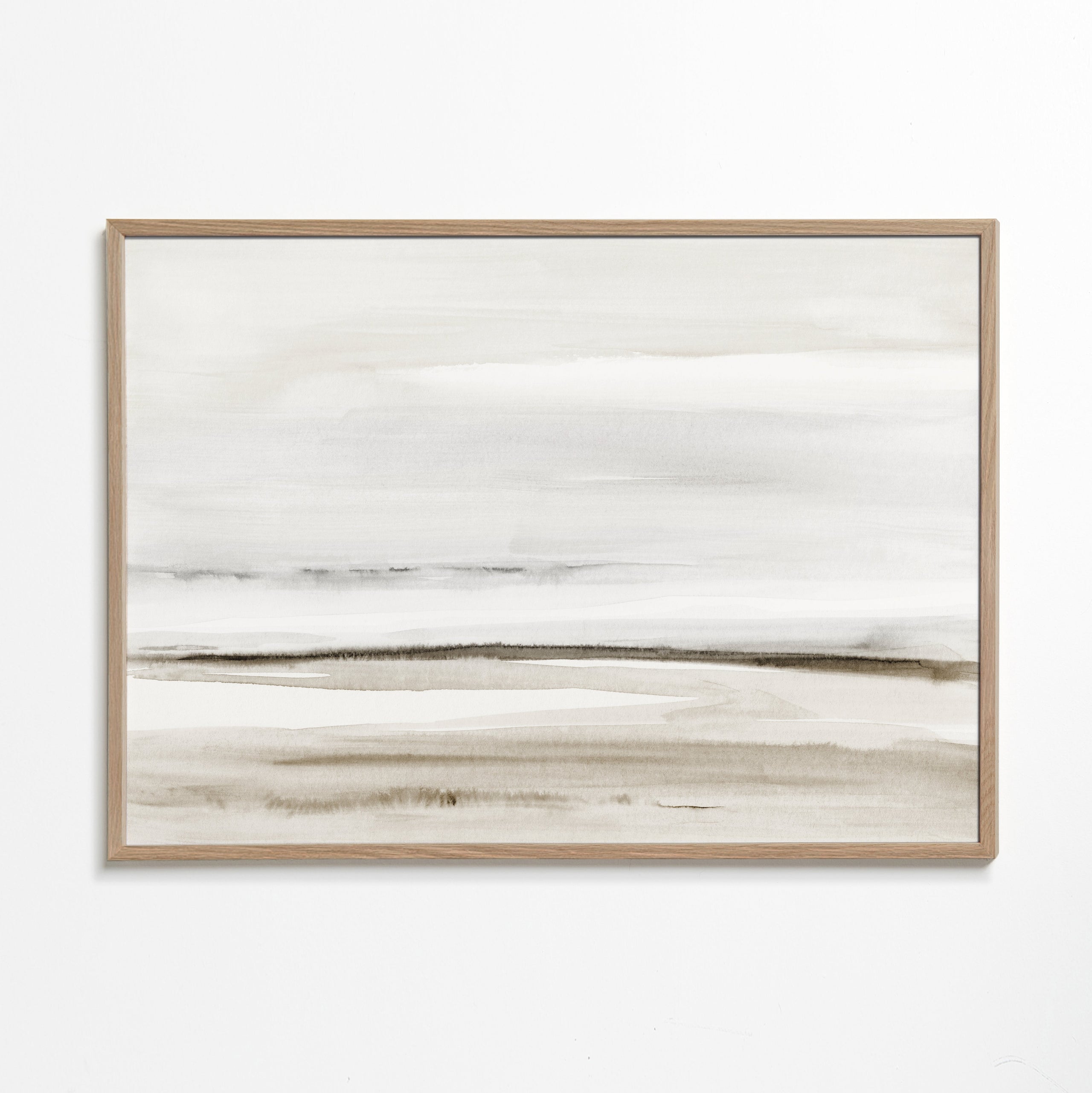 Landschapsposter in neutrale aquarel