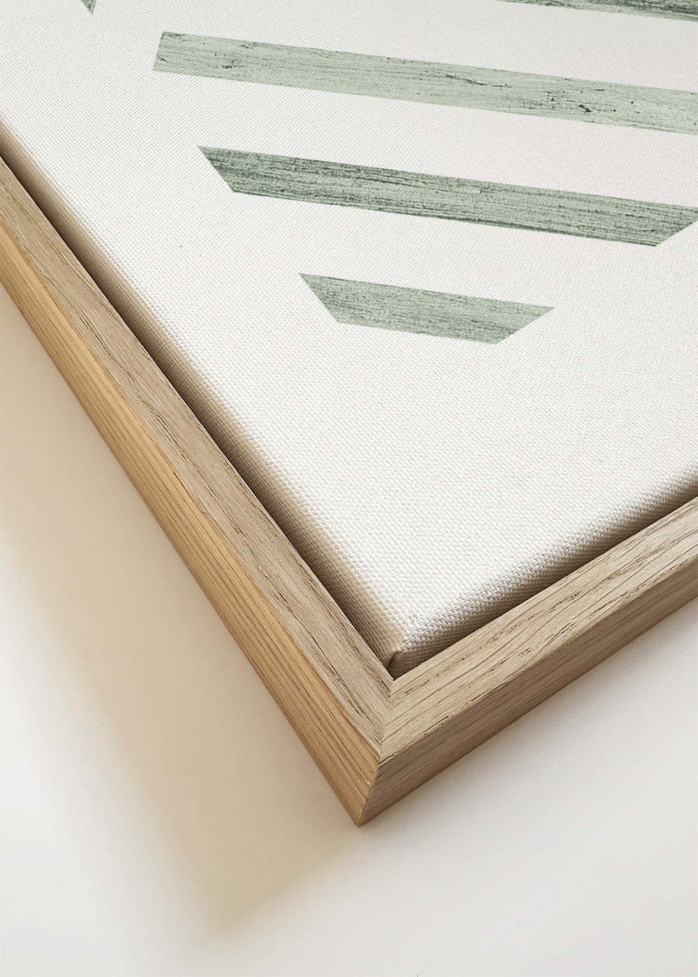 Geometrisch poster diagonale groene strepen