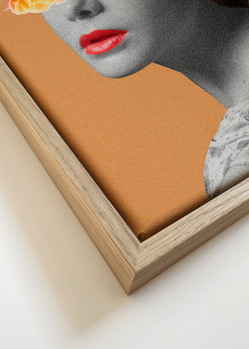 Botanische print met bloemenportret