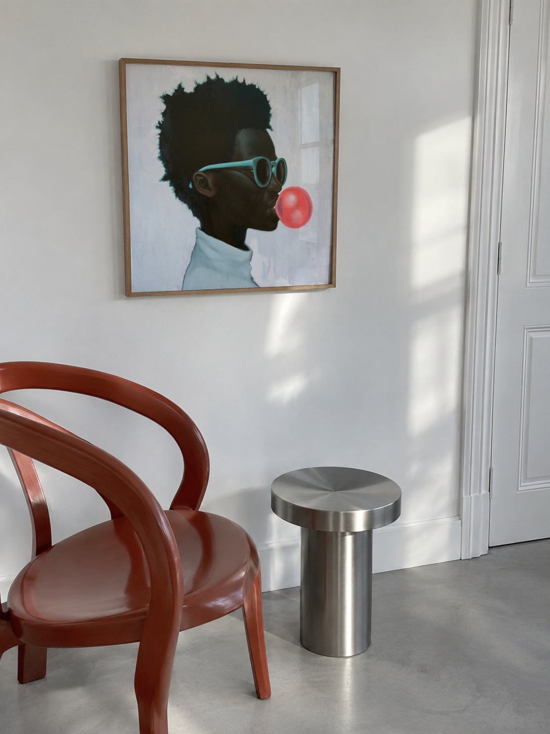 How far is a light year - Framed poster in an interior