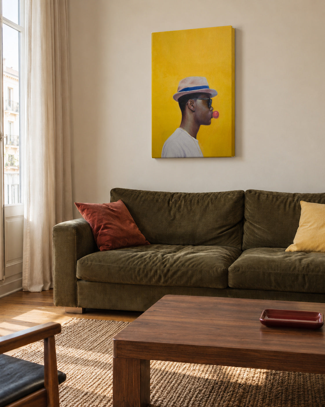 Rocksteady - Unframed canvas in an interior