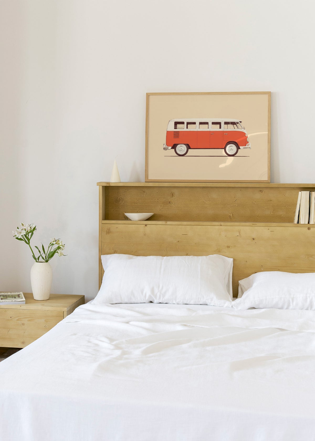 Red Van - Framed poster in an interior