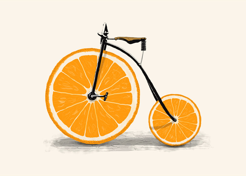 Keuken kunst: sinaasappelfiets