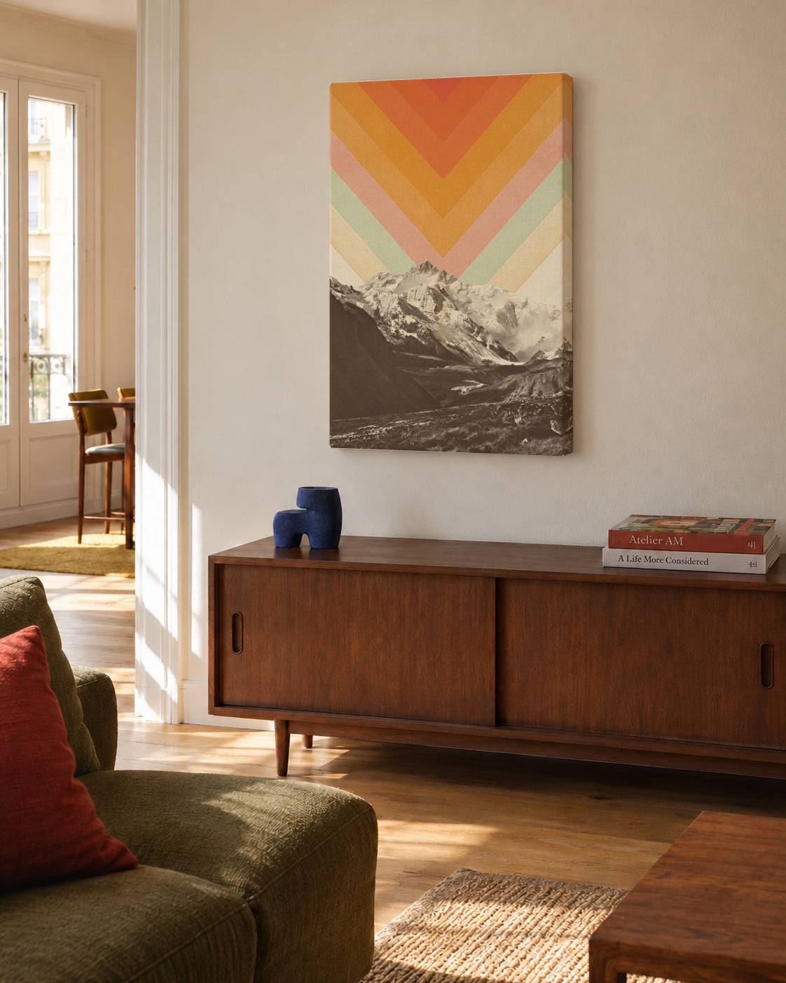 Mountainscape 2 - Unframed canvas in an interior