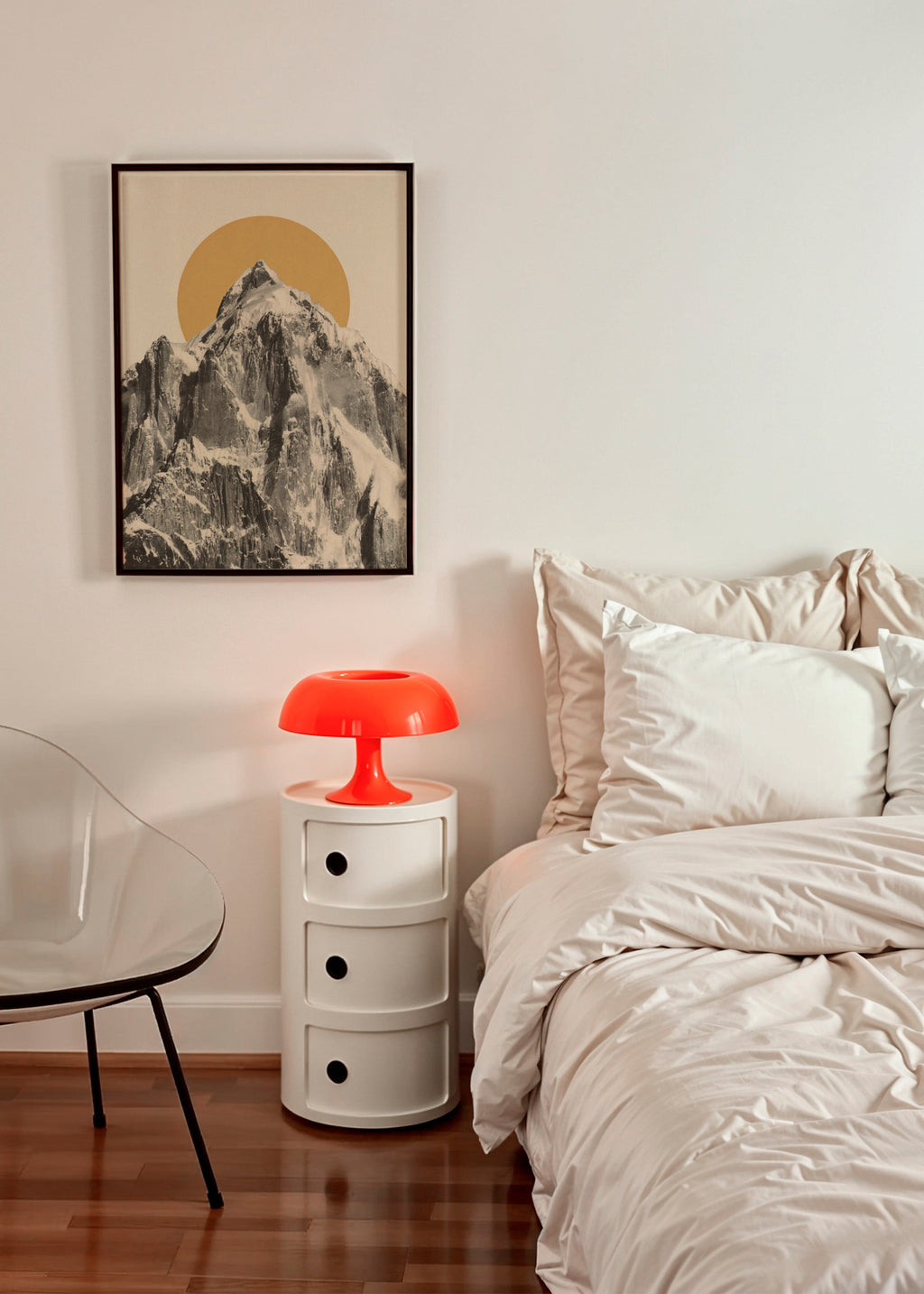 Mountainscape 5 - Framed poster in an interior