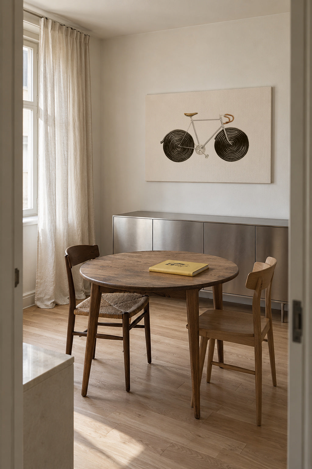 Licorice Bike - Unframed canvas in an interior