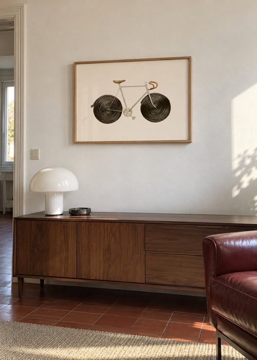 Licorice Bike - Framed poster in an interior