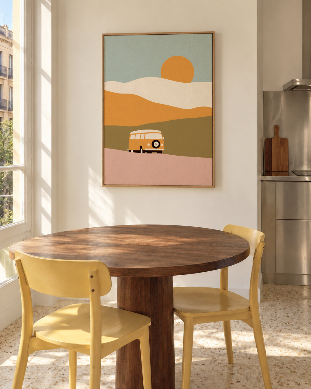 Van - Minimal - Framed canvas in an interior