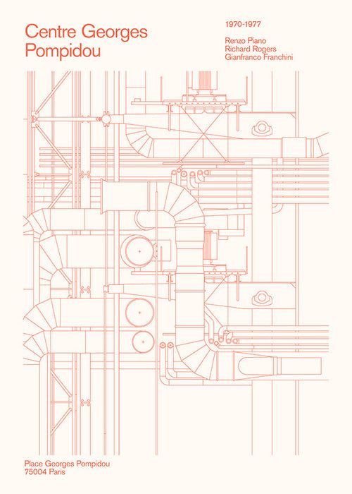 Keuken kunst Centre Pompidou technisch schema