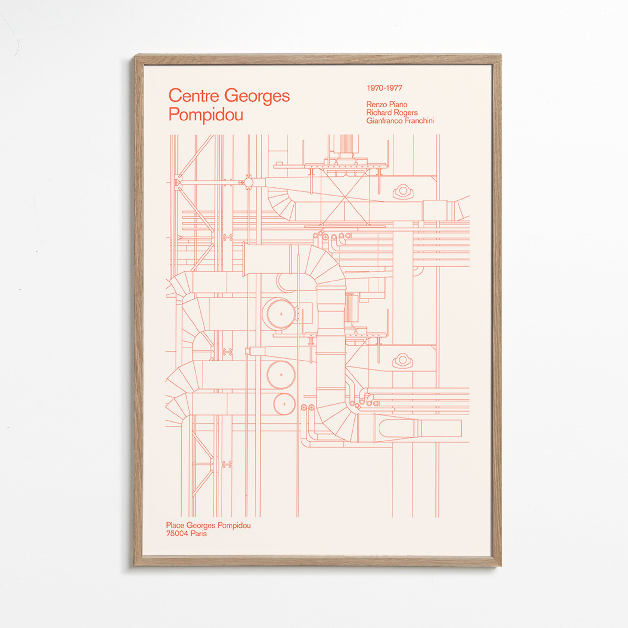 Keuken kunst Centre Pompidou technisch schema