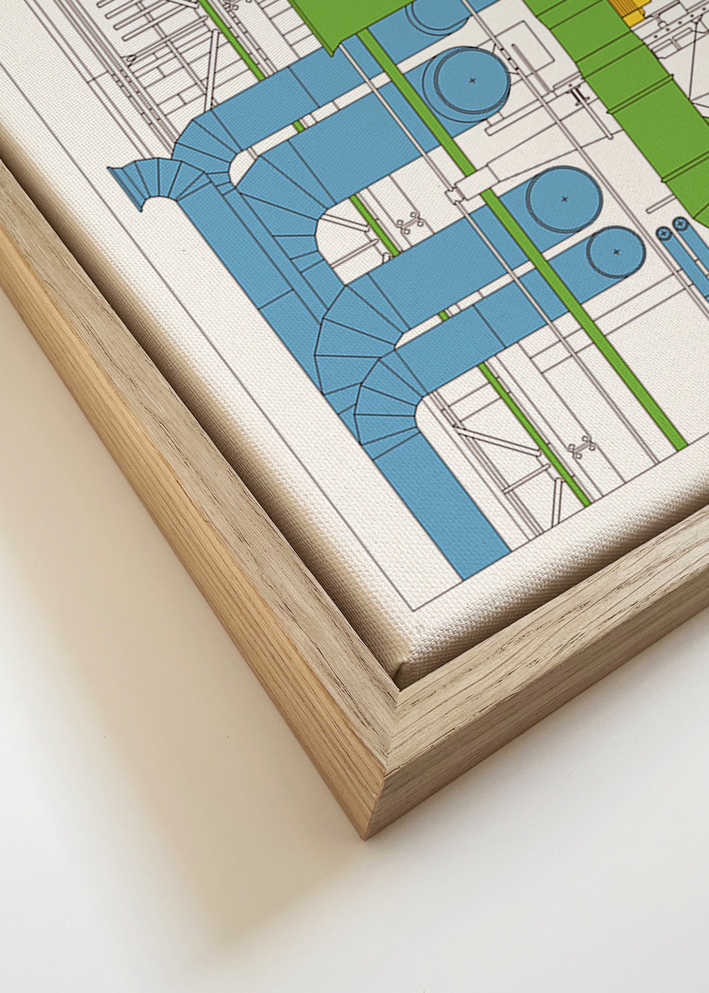 Stadskunst Centre Pompidou, architectonisch diagram