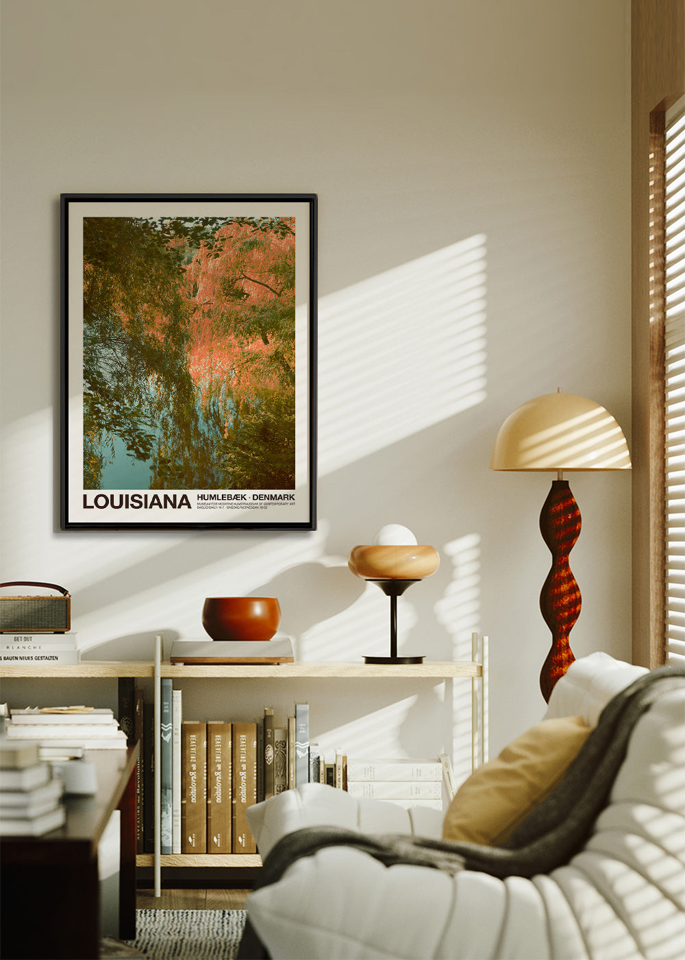 Landschapskunst met meer en zachte reflecties