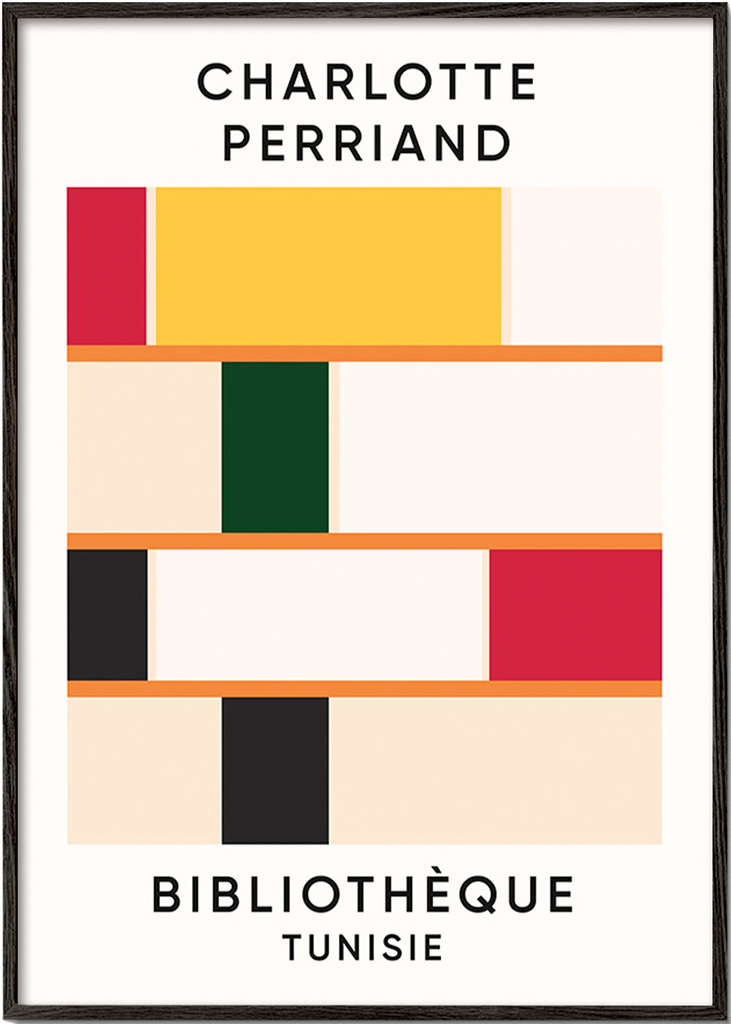 Geometrisch kunstwerk plank kleurvlakken