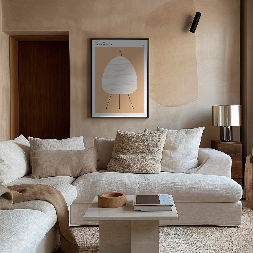 Minimalistische poster Noguchi Akari lamp
