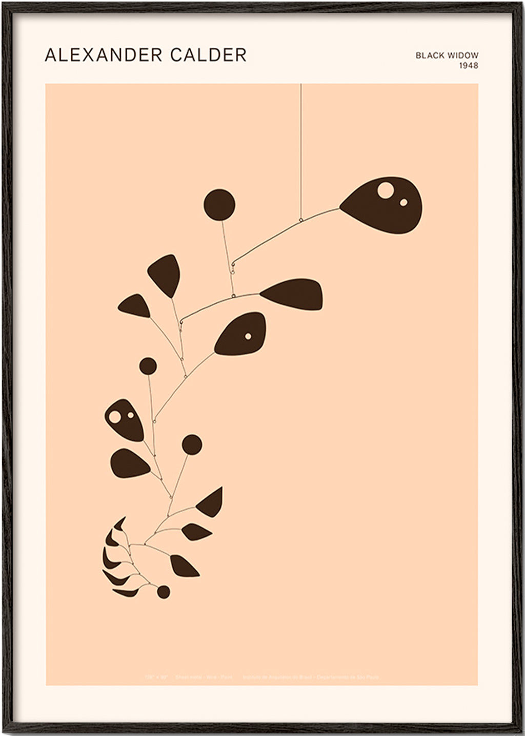 Botanische print met organische mobiel