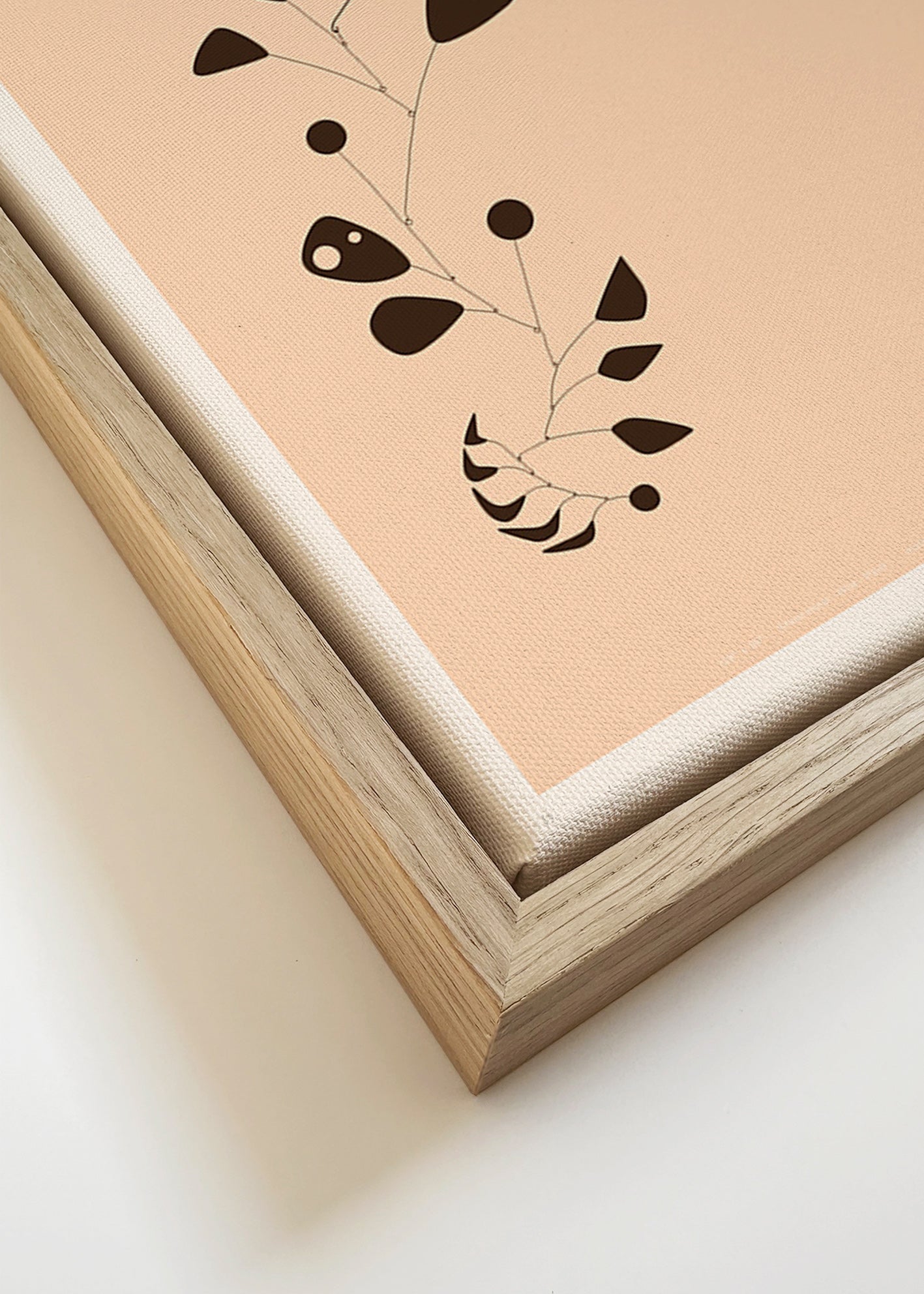 Botanische print met organische mobiel