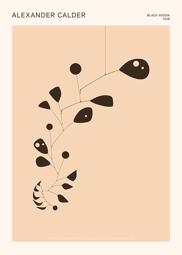 Botanische print met organische mobiel