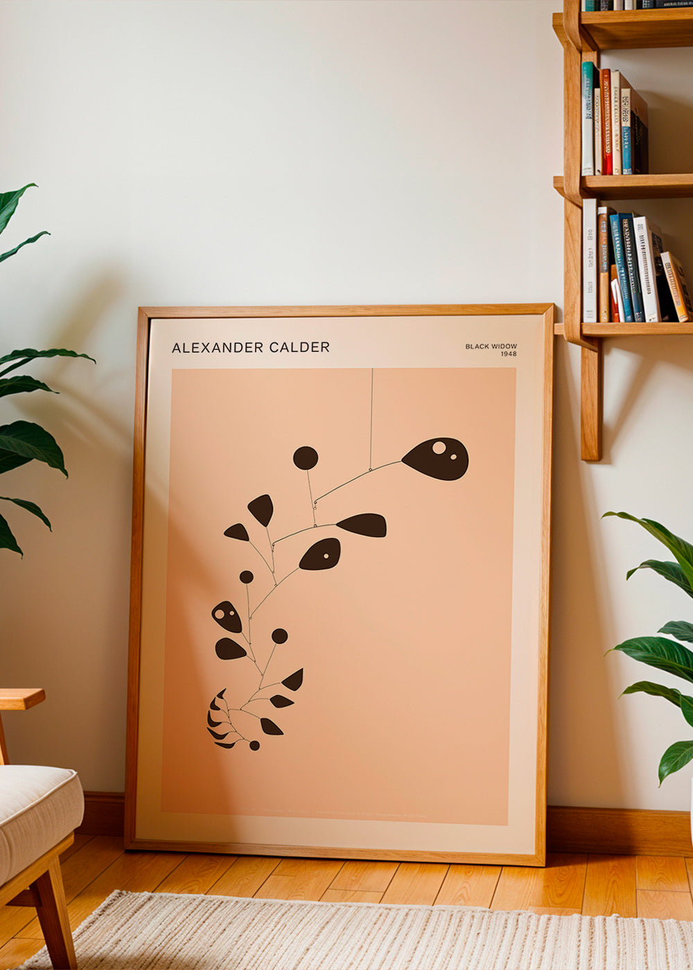 Botanische print met organische mobiel
