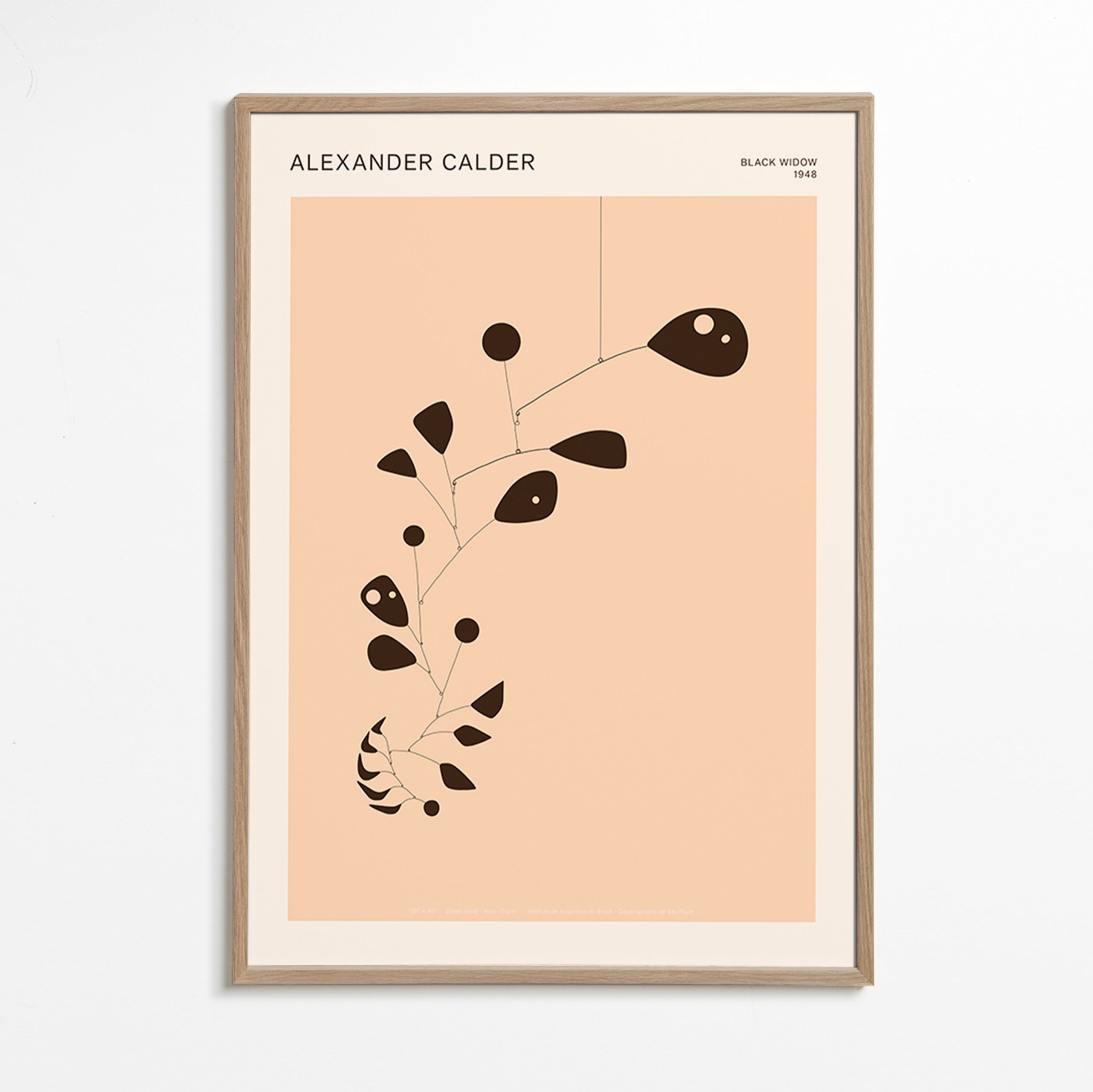 Botanische print met organische mobiel
