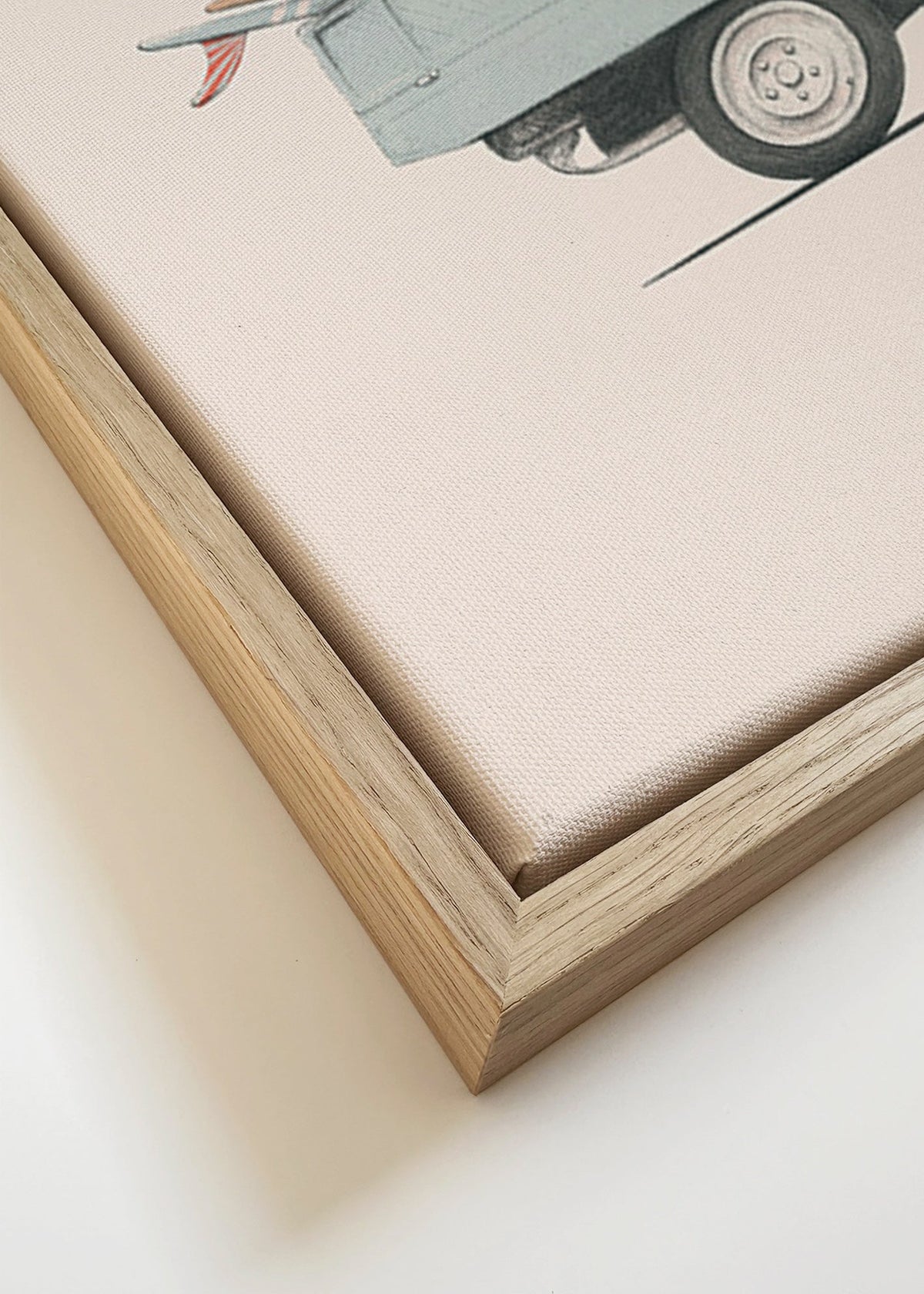 Vintage print pickup met surfplanken