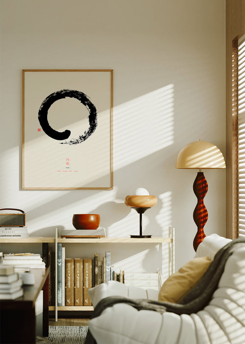 Minimalistische ensō inktcirkel
