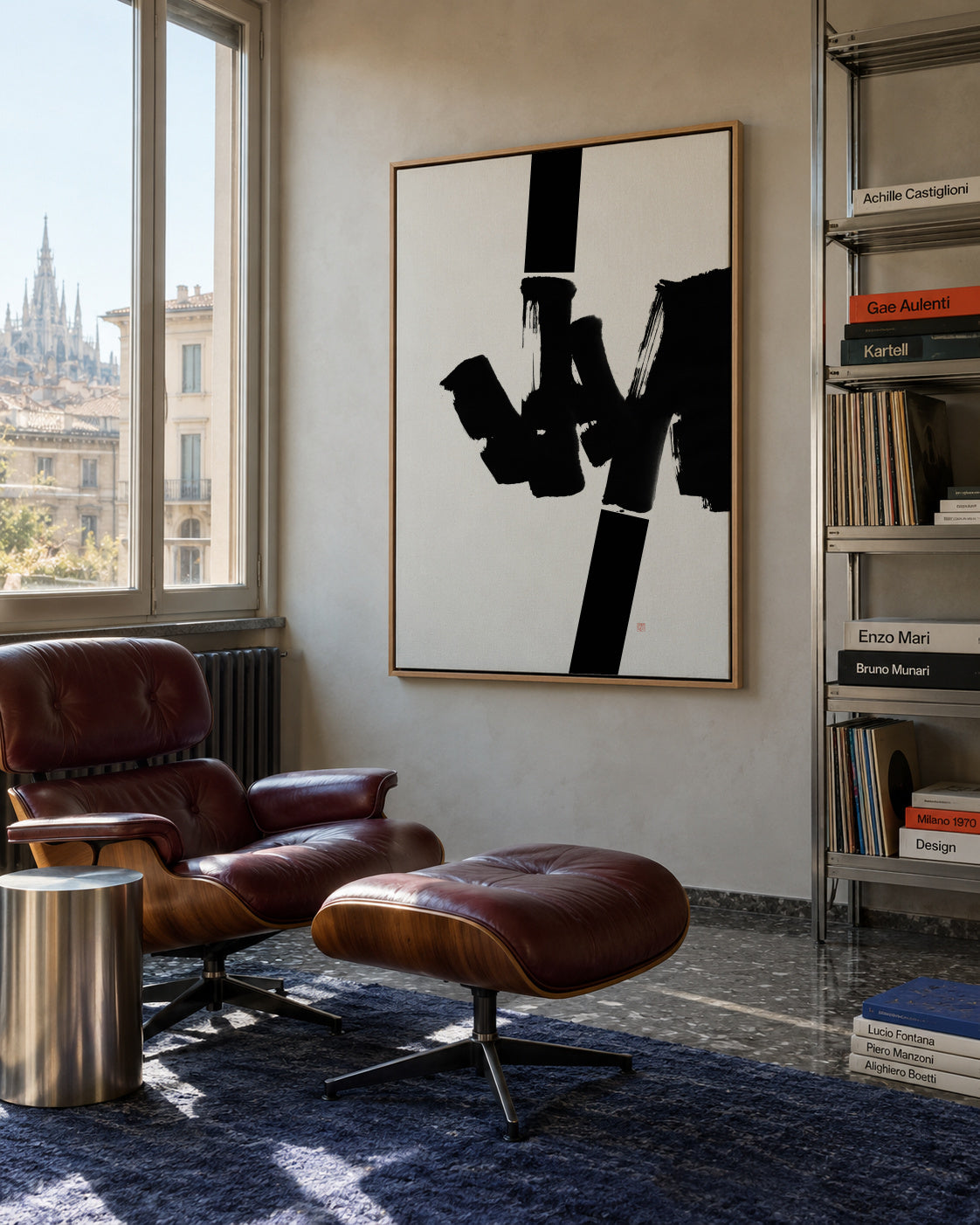 Construction - Framed canvas in an interior