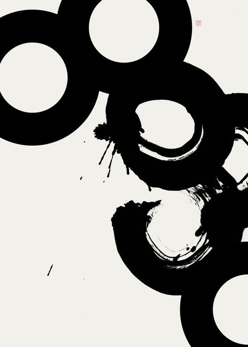 Abstract kunst Inktcirkels