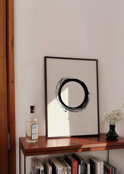 Minimalistisch ontwerp met gebaar cirkel