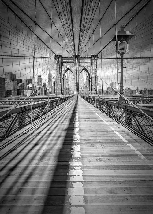 Keuken kunst Brooklyn Bridge zwart-wit