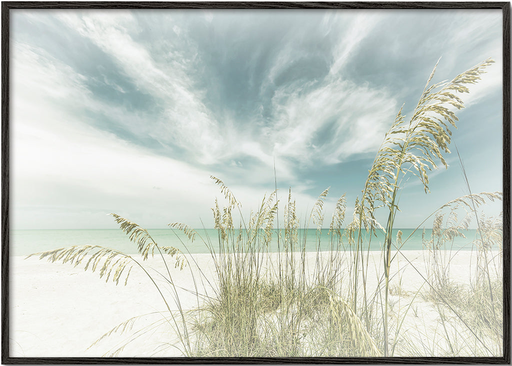 Landschap kunst: rustige strand met duingras