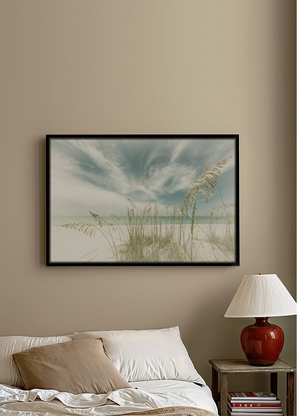 Landschap kunst: rustige strand met duingras
