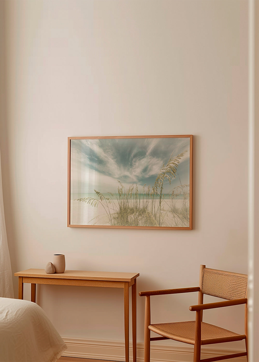Landschap kunst: rustige strand met duingras
